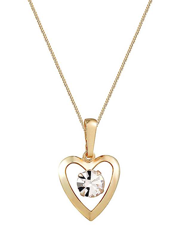 Solid gold heart on sale necklace